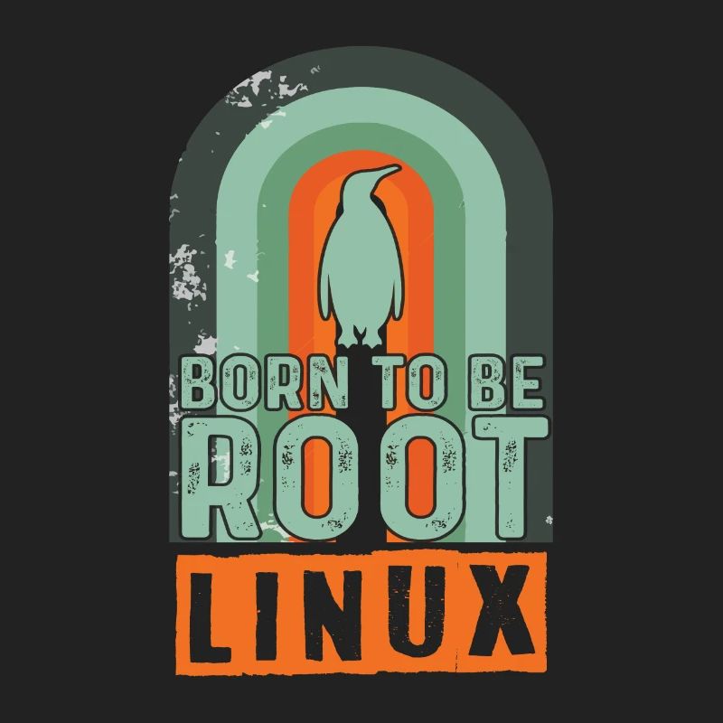 Né pour être Root Retro Linux Nerd Coding Geek