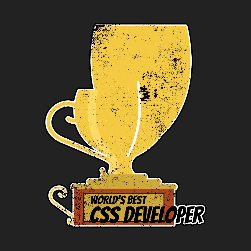 Distressed Funny World's Best CSS Developer Trophy