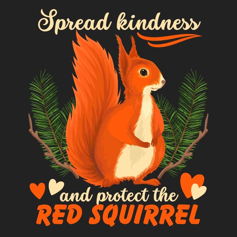 Lustiger Eichhörnchen Spruch, Rotes Eichhörnchen
