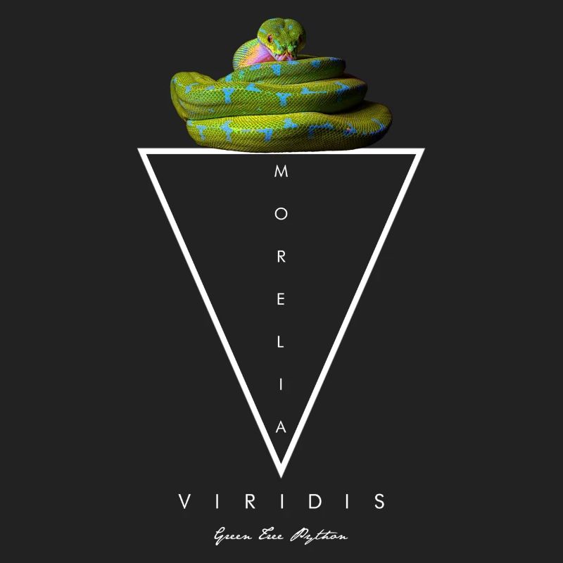 Green Tree Python Modern Geometric
