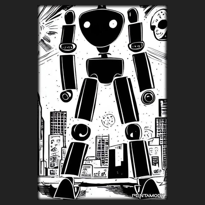 Roboter Comic Zukunft Cyborg Maschine Technik