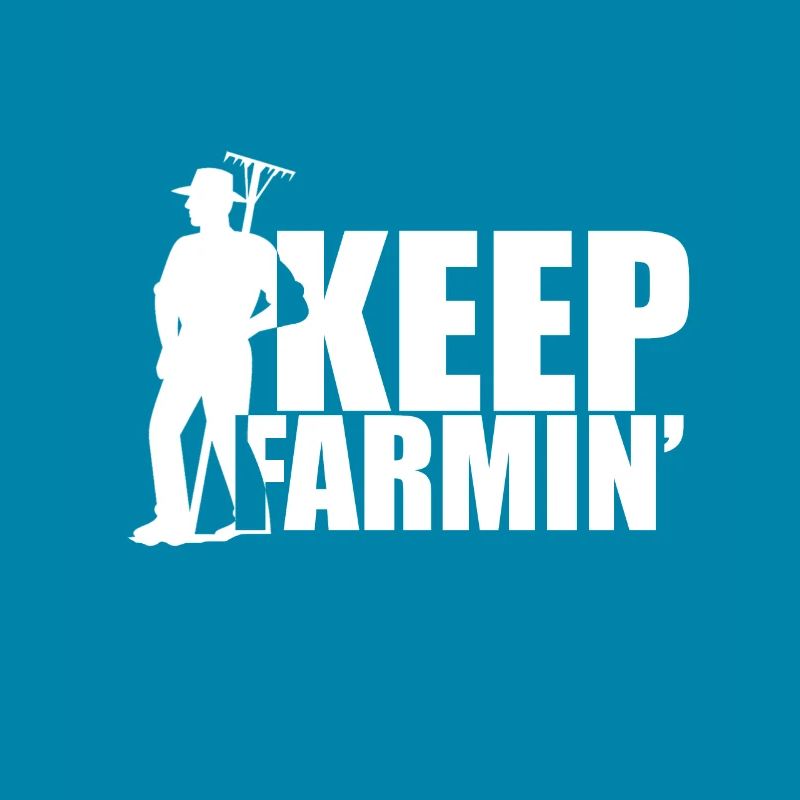 Keep farmin with rake - Bauer mit Harke
