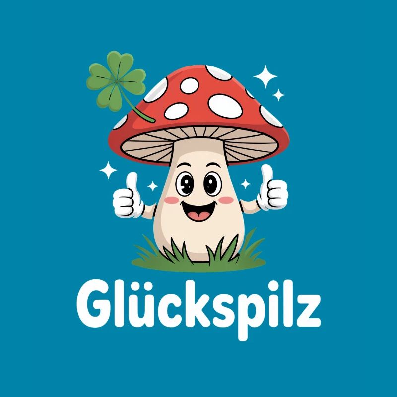 Lucky Funny Toadstool with Shamrock