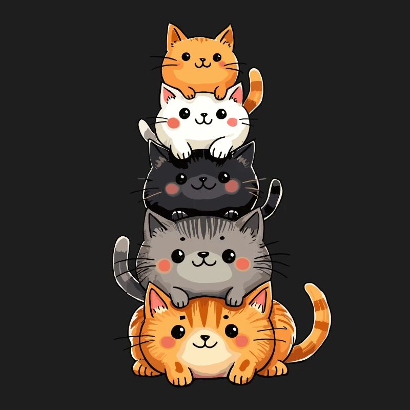 Cat & Kitten, Cute Cats, Cat Stack