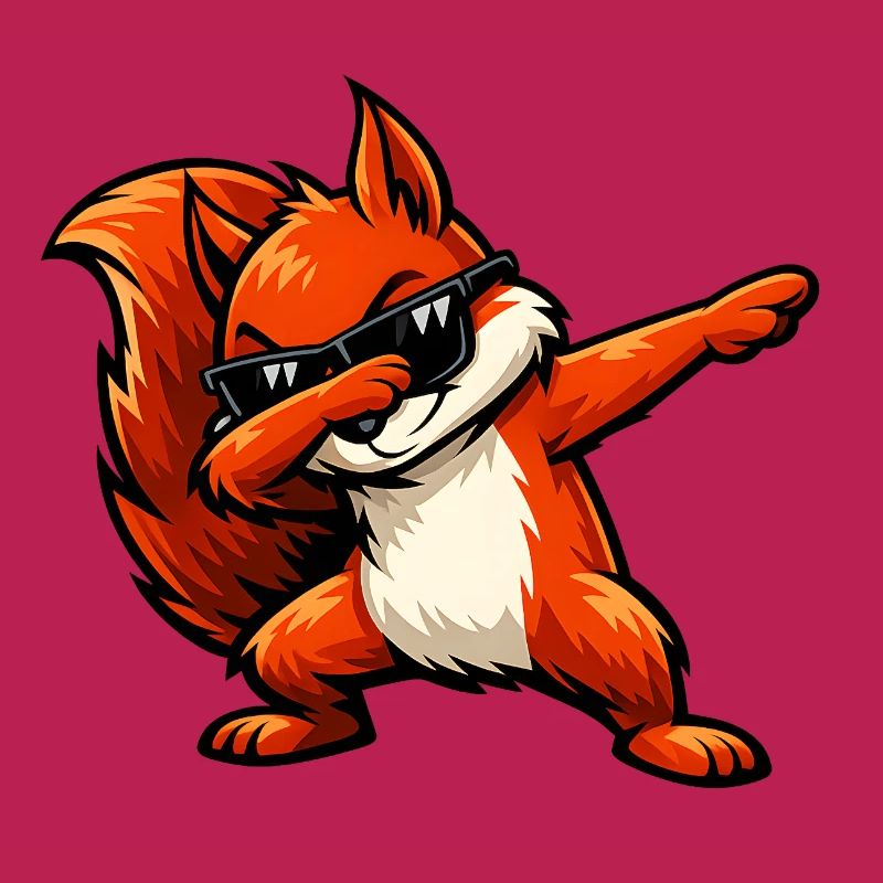 Dabbing Red Squirrel