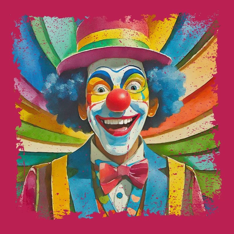 funny clown in comic style