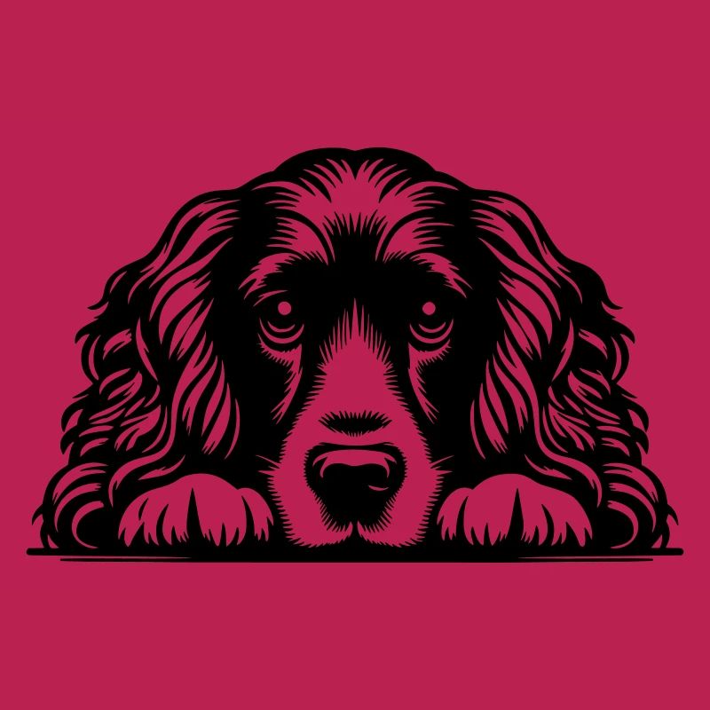 Tête de cocker avec pattes