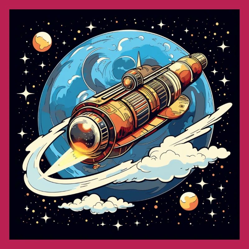 Vol de fusée dans l’espace
