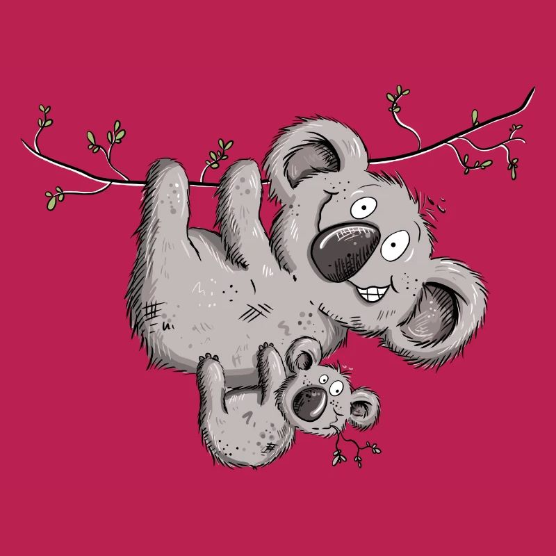 Drolliger Koala Bär Mit Koala Baby