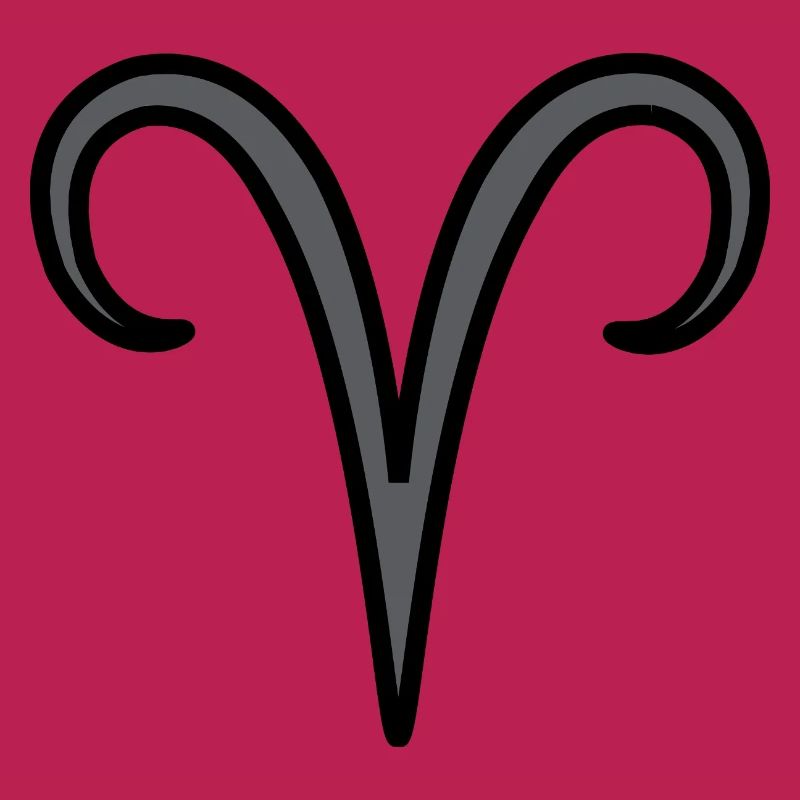 Widder Sternzeichen Symbol Schwarz & Grau