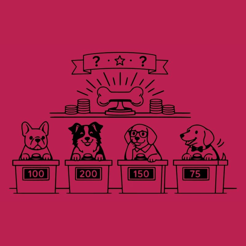 Quiz Hunde Line Art