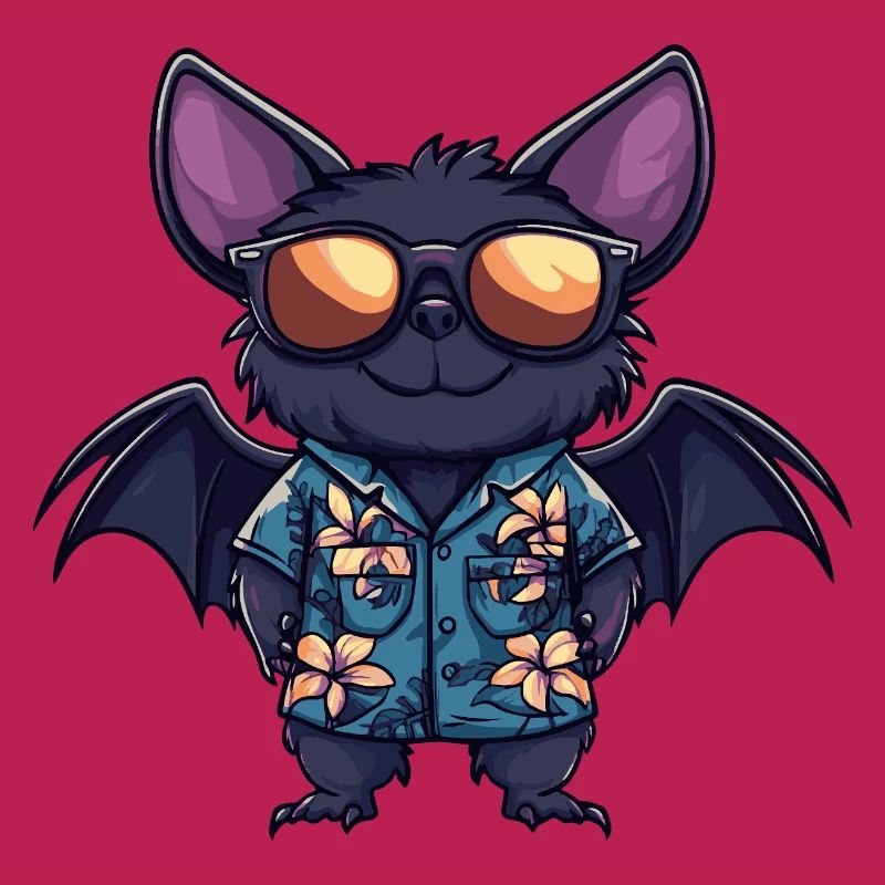 Fledermaus Comic Urlaub