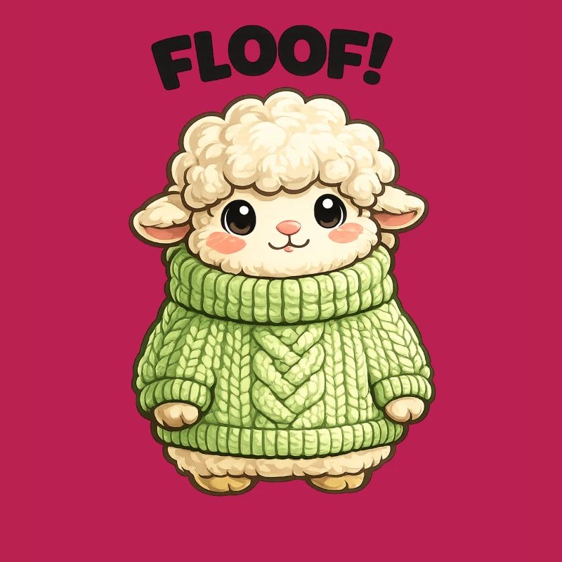 Design de pull mouton câlin
