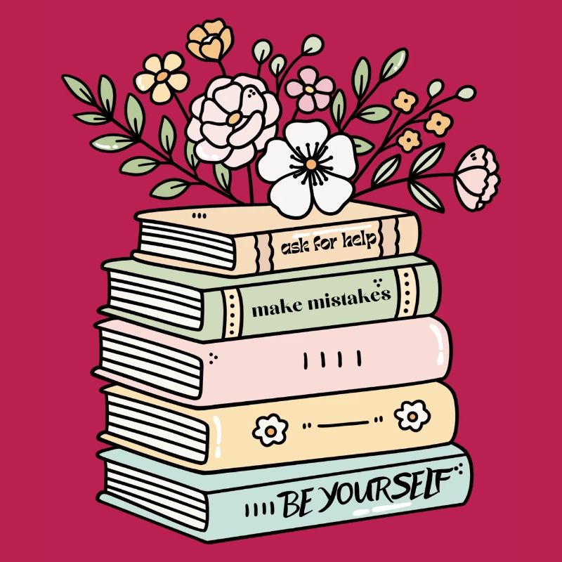 Be Yourself Book Stack Motivation