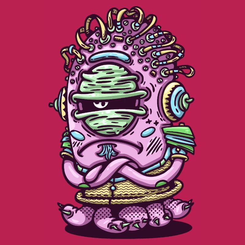 Créature extraterrestre rose de l’espace