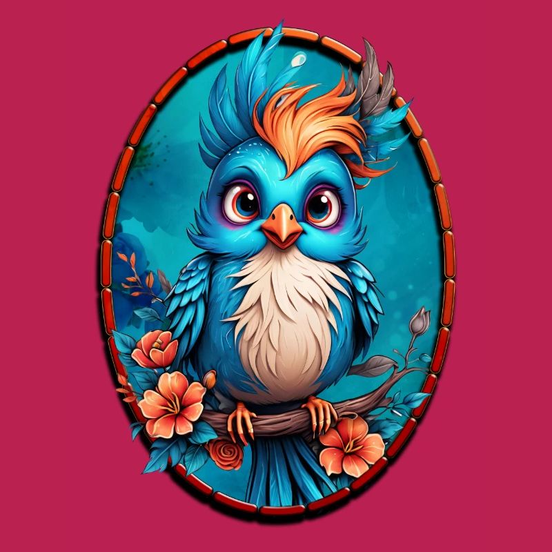 Leuchtend blauer Vogel