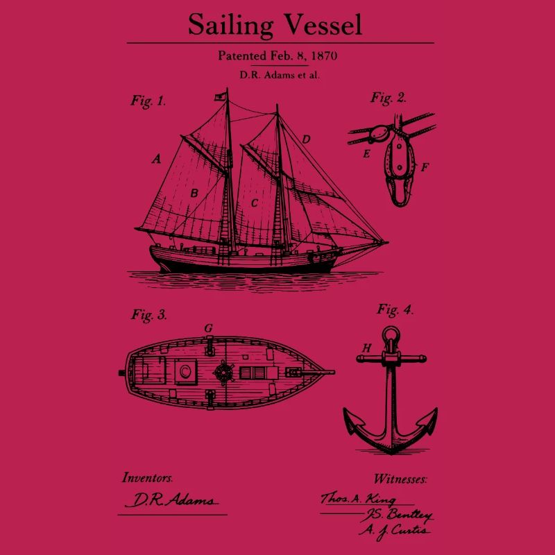 Conception classique du plan de navire à voile