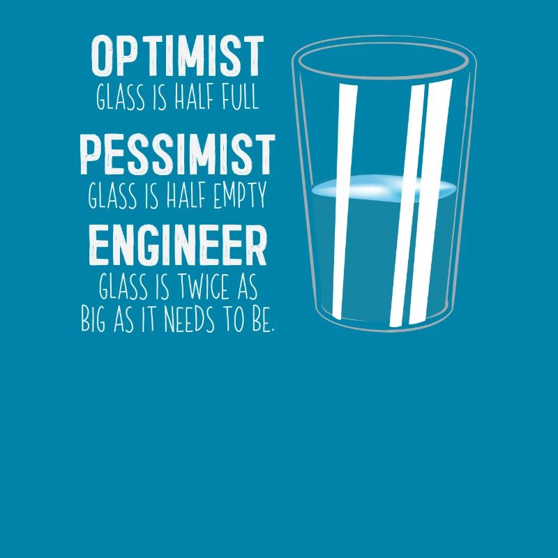 Funny Engineering Computer Civil Optimist Glas