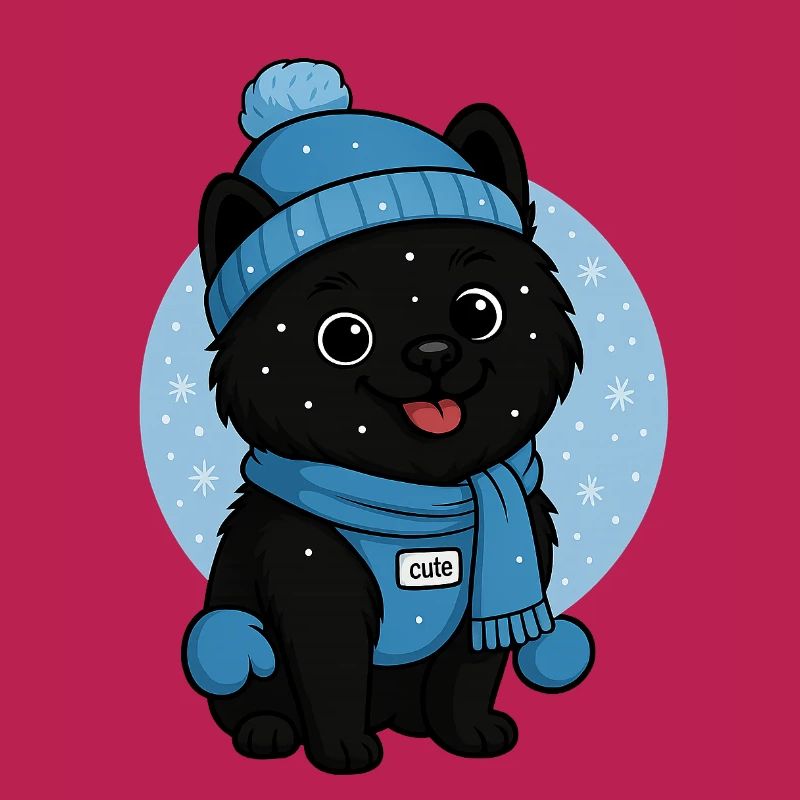 Chien câlin Magie de l’hiver