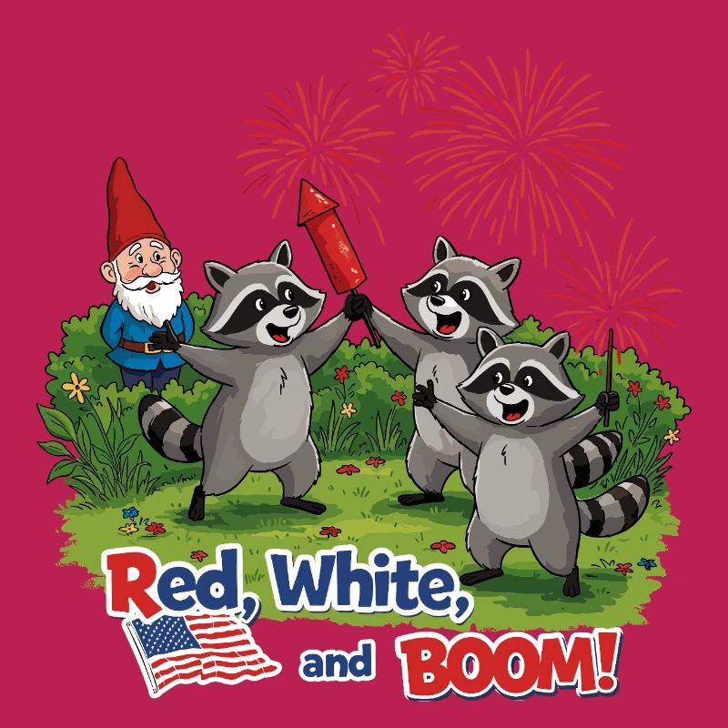 Raton laveur 4 juillet Feu d’artifice