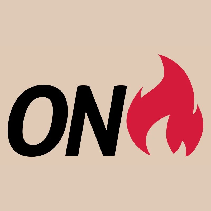 on fire