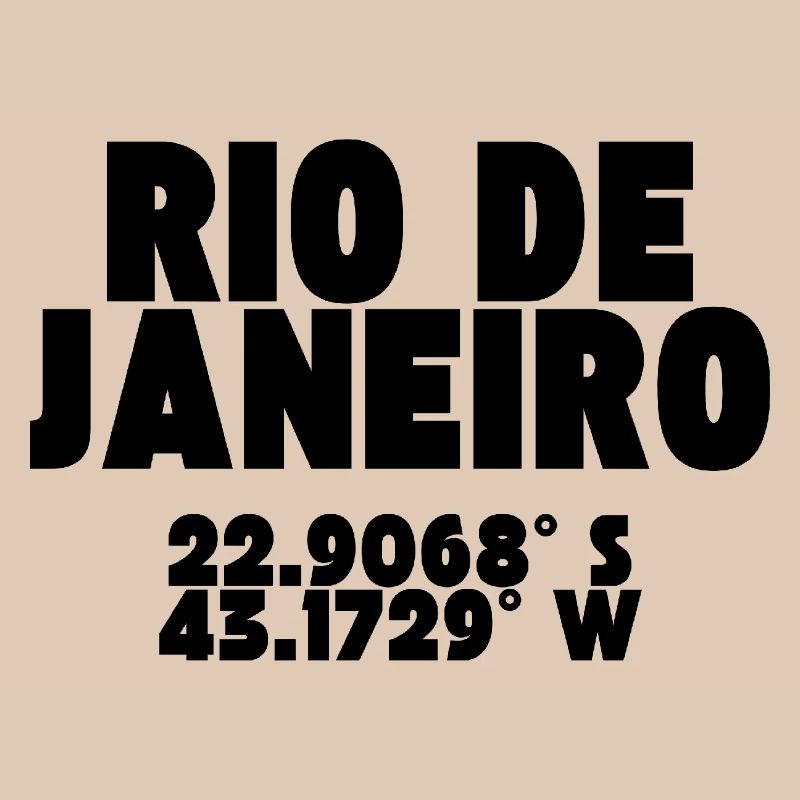 Rio de Janeiro - Design with coordinates