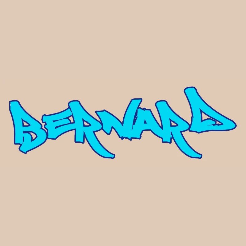 Bernard graffiti text turquoise