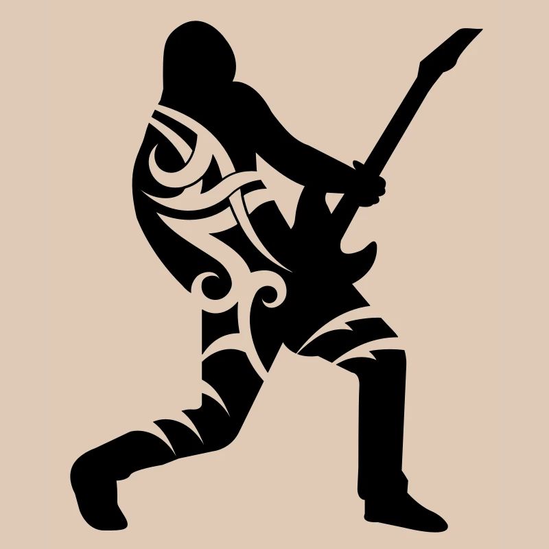 Guitar player tribal