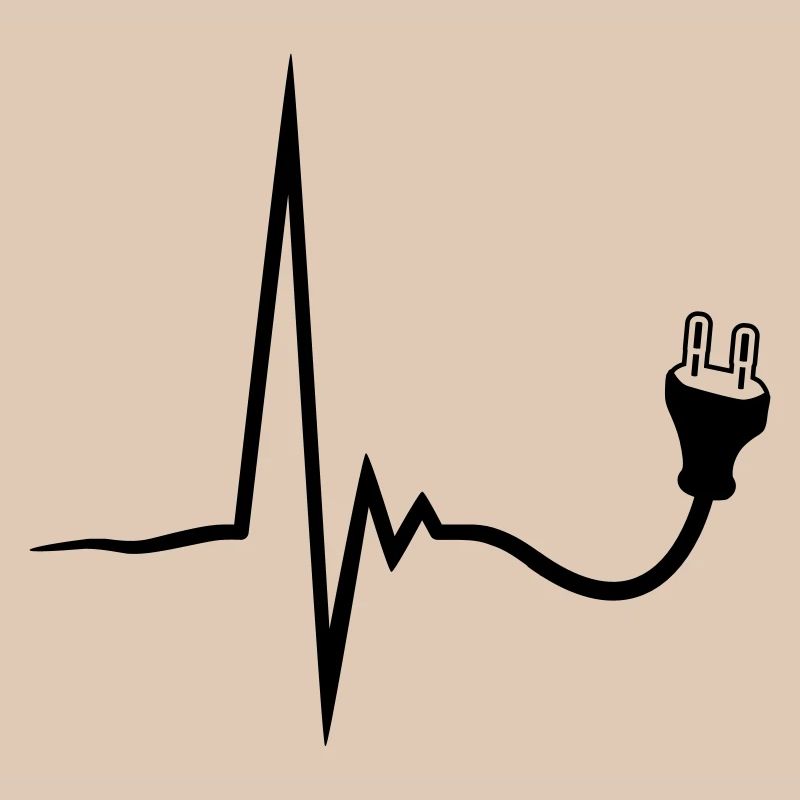 heartbeat current line plug power socket connect p