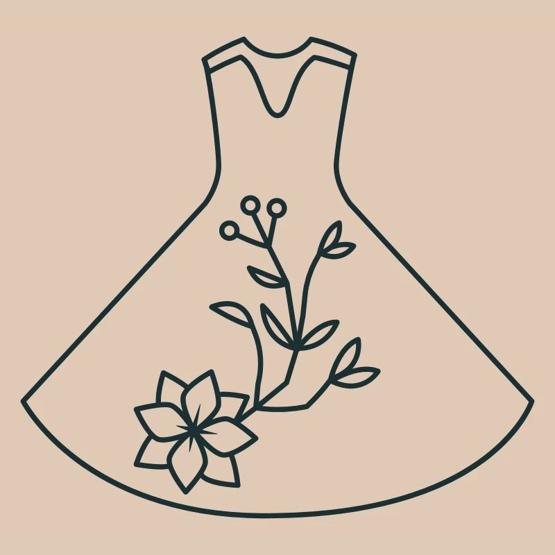 Robe de danse moderne avec des fleurs