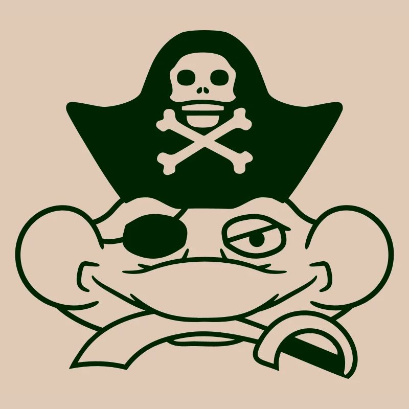 Frog Captain Cap Toad Funny Comic Cartoon
