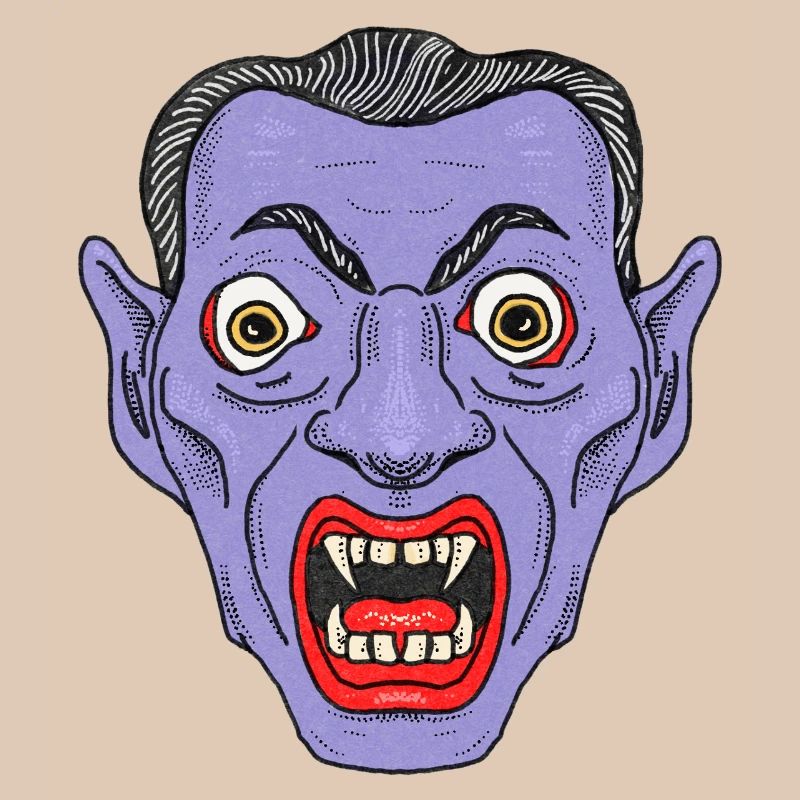Visage de diable vampire