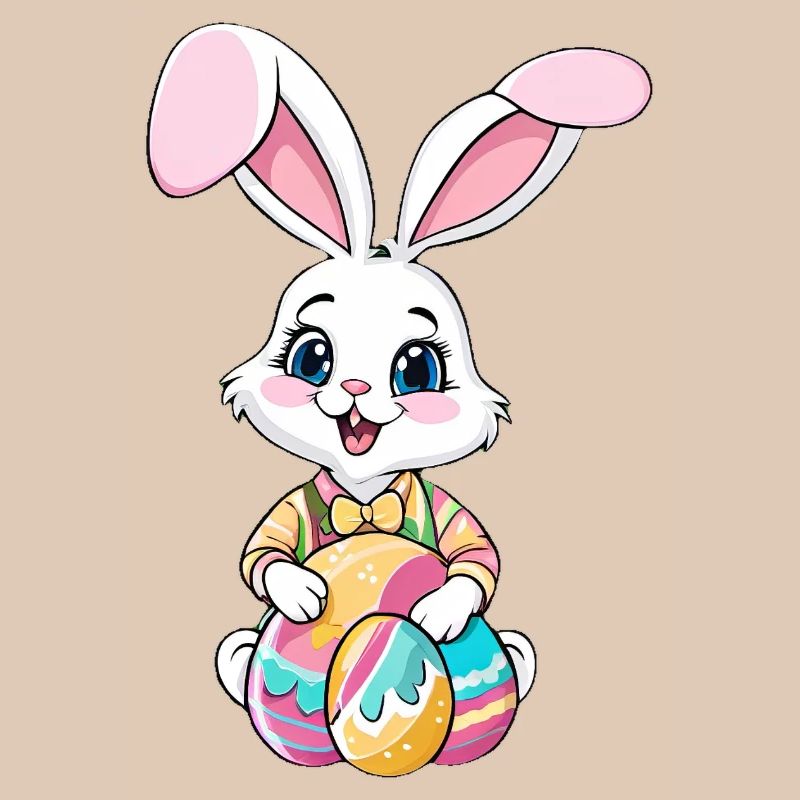 Easter bunny with Easter eggs