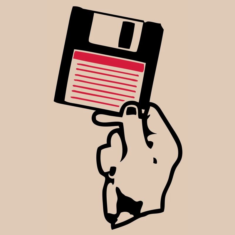 floppy disk scheibe disco hand hand