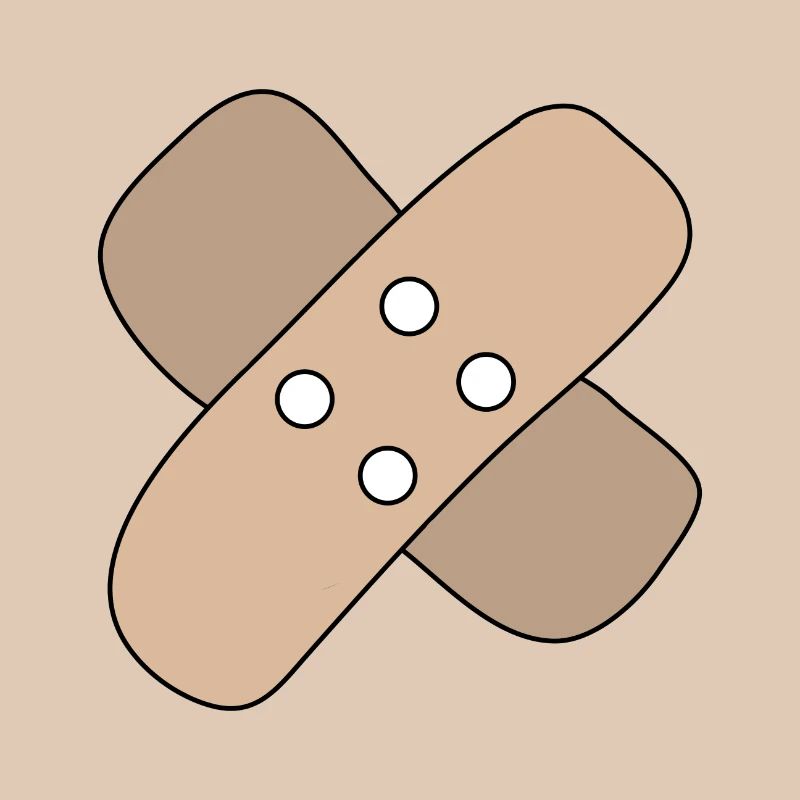 Patch, blessure, blessure, guérison, idée cadeau