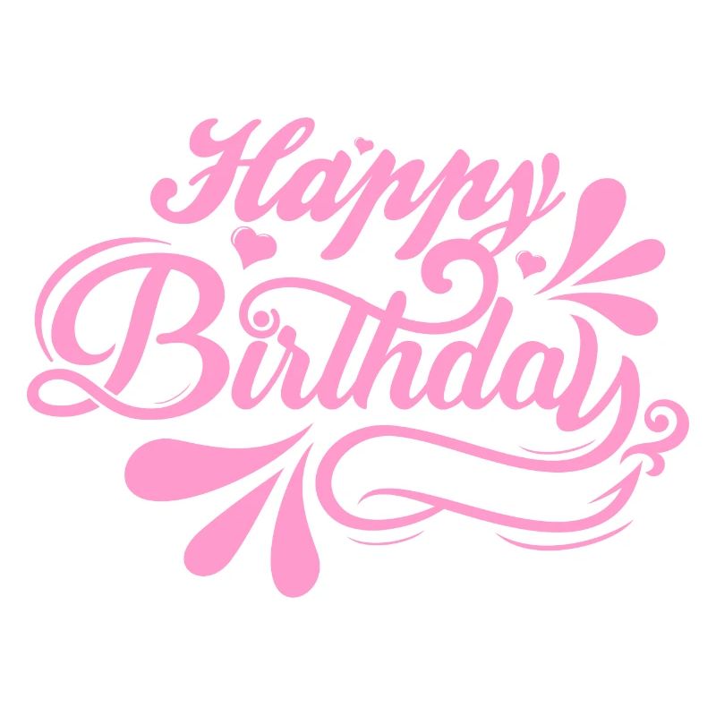 Birthday Bliss in Pink Script