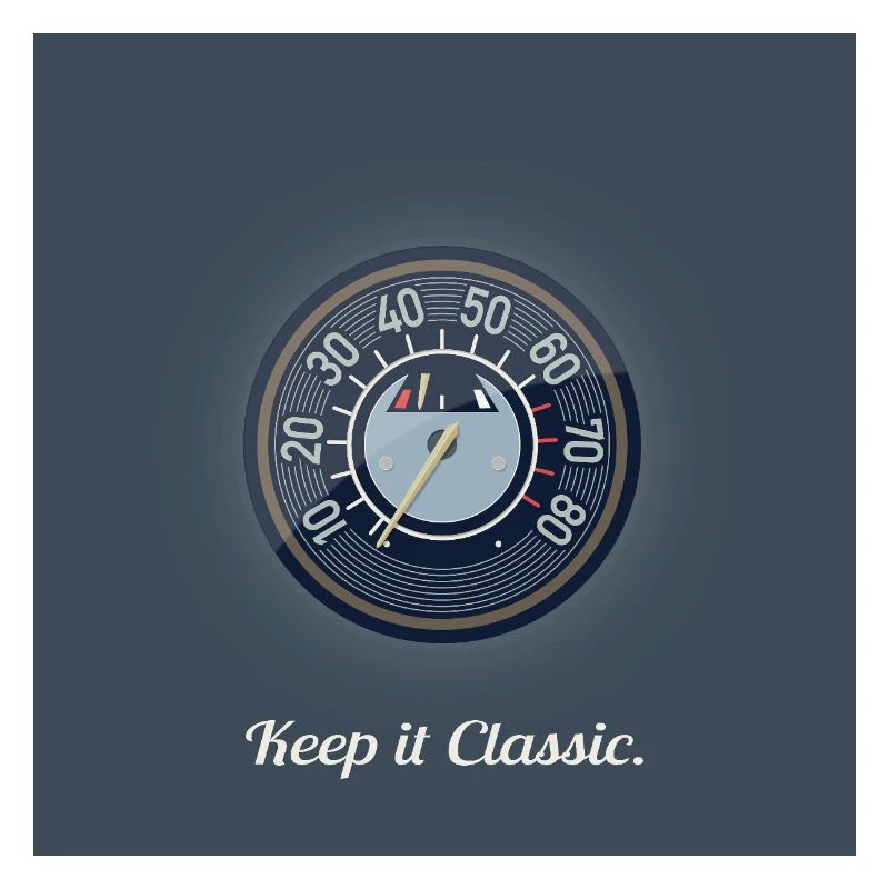 Restez classique - Conception rétro du compteur de vitesse