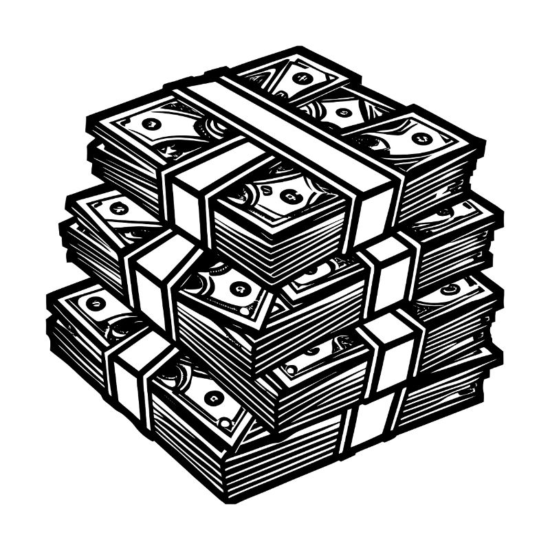 Grosse pile d’argent