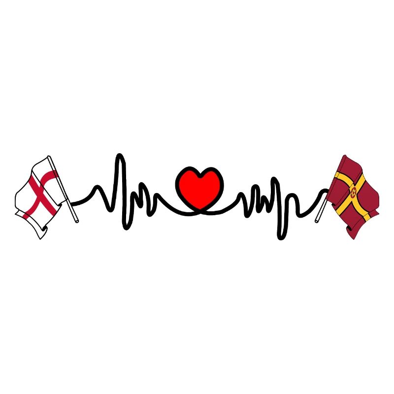 Drapeau du Northamptonshire avec drapeau anglais