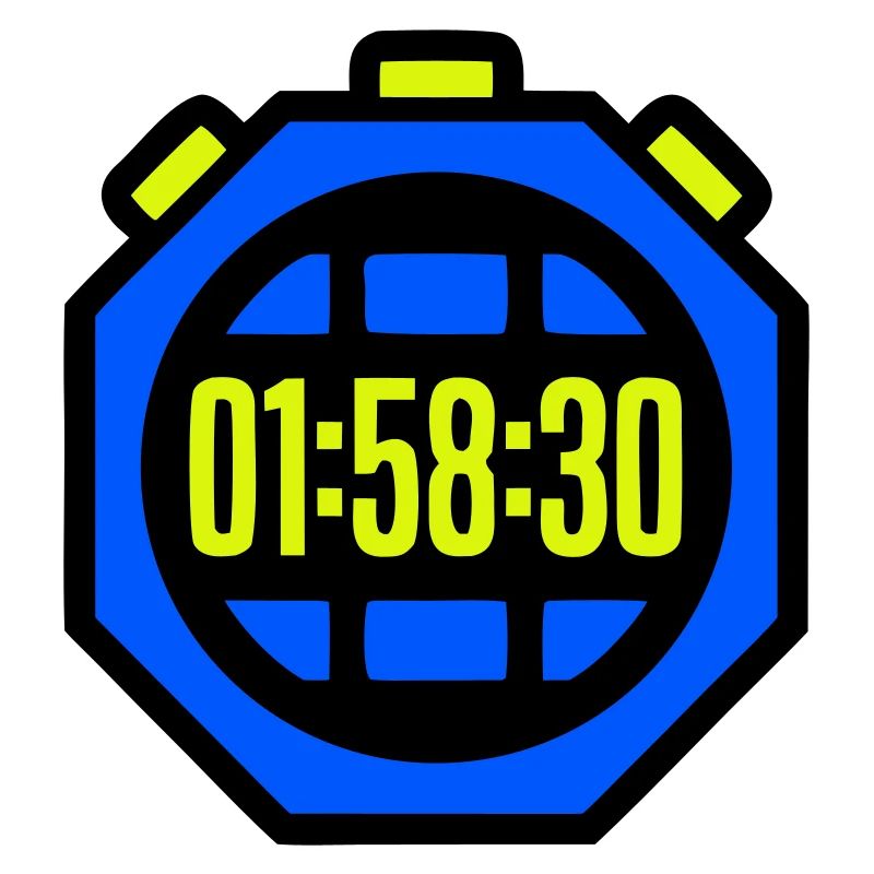 Stopwatch Best Time Half Marathon