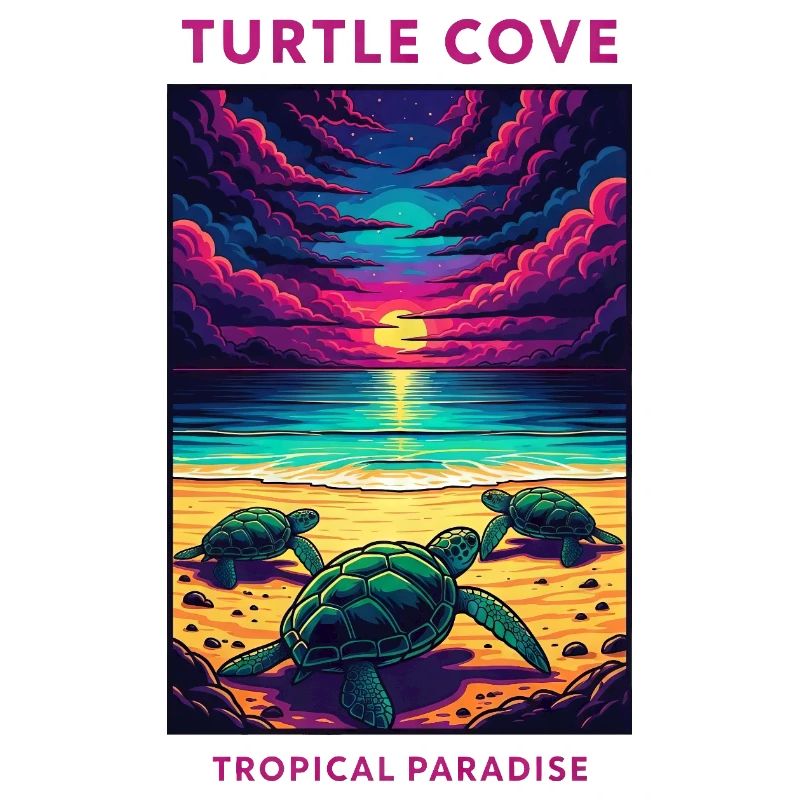 Bahamian Paradise Sunset Turtle Book