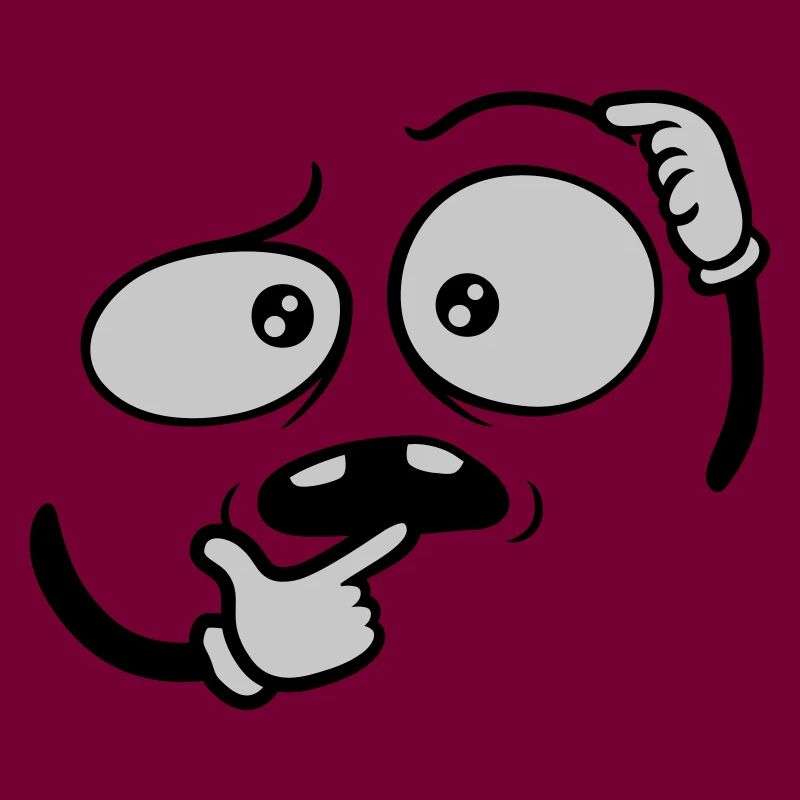 Hand gesture skeptical face