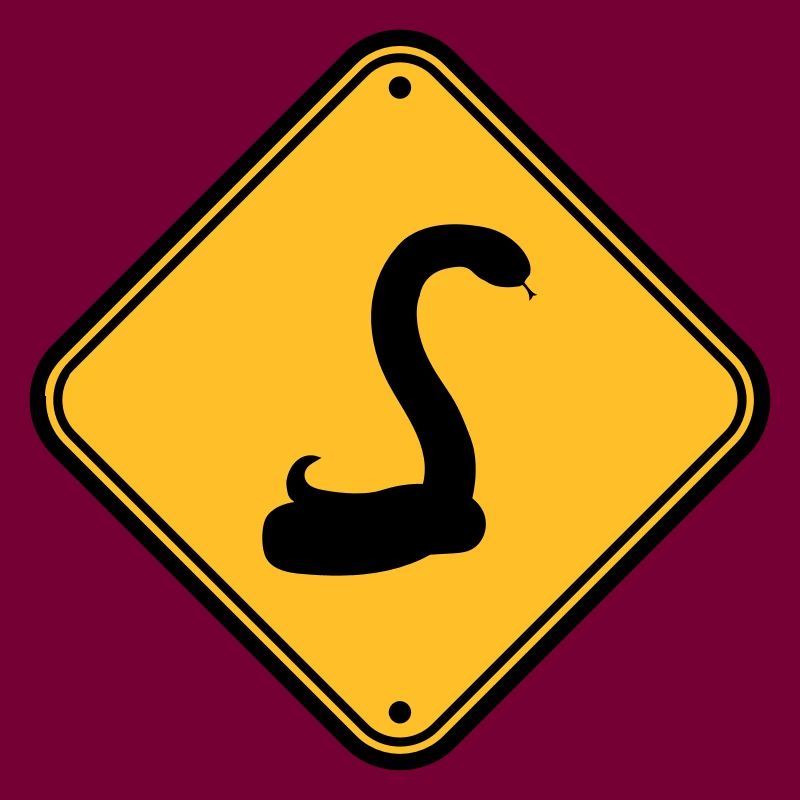 snake caution caution caution note sign s