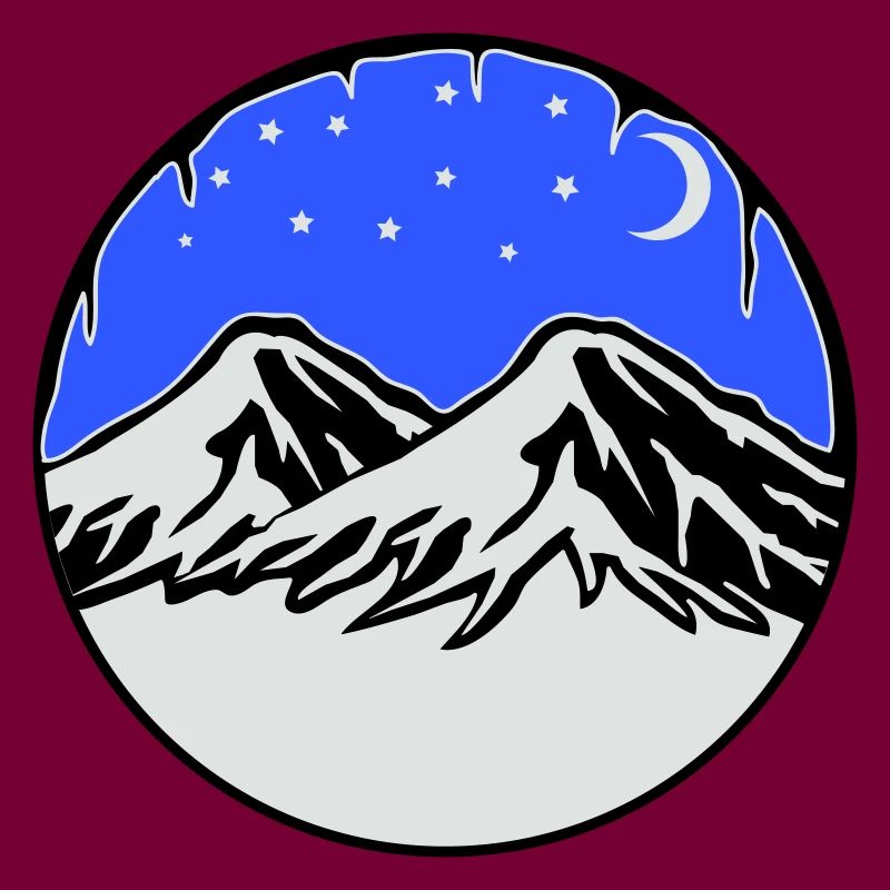 Starry sky mountains