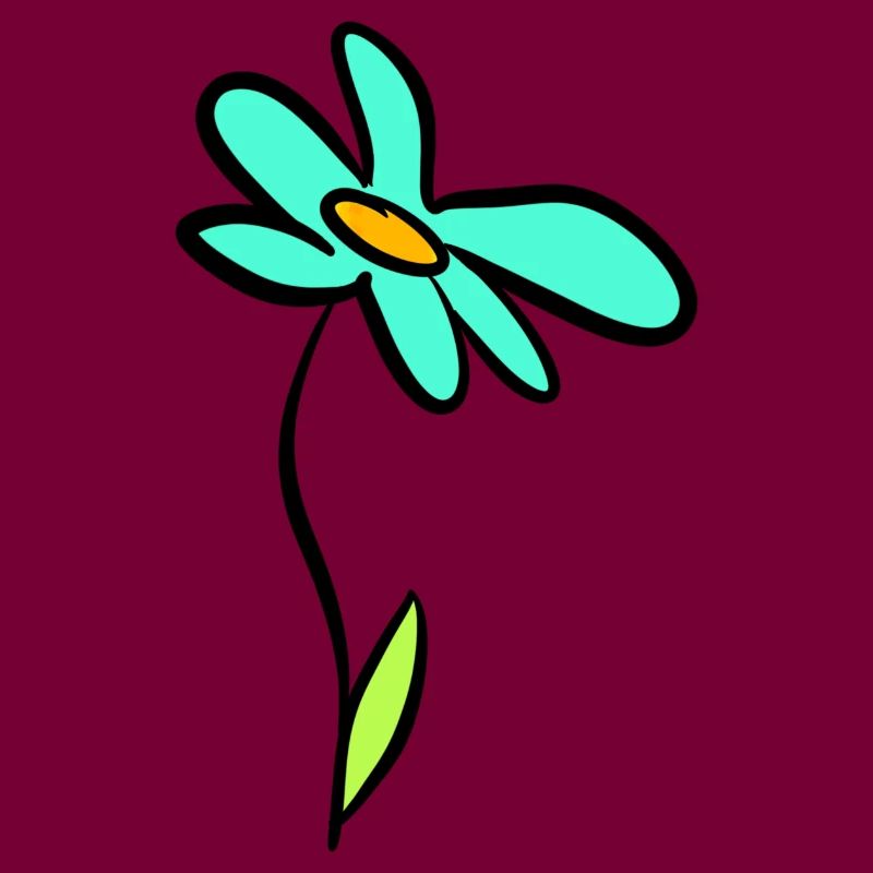 Illustration de fleur heureuse faite à la main