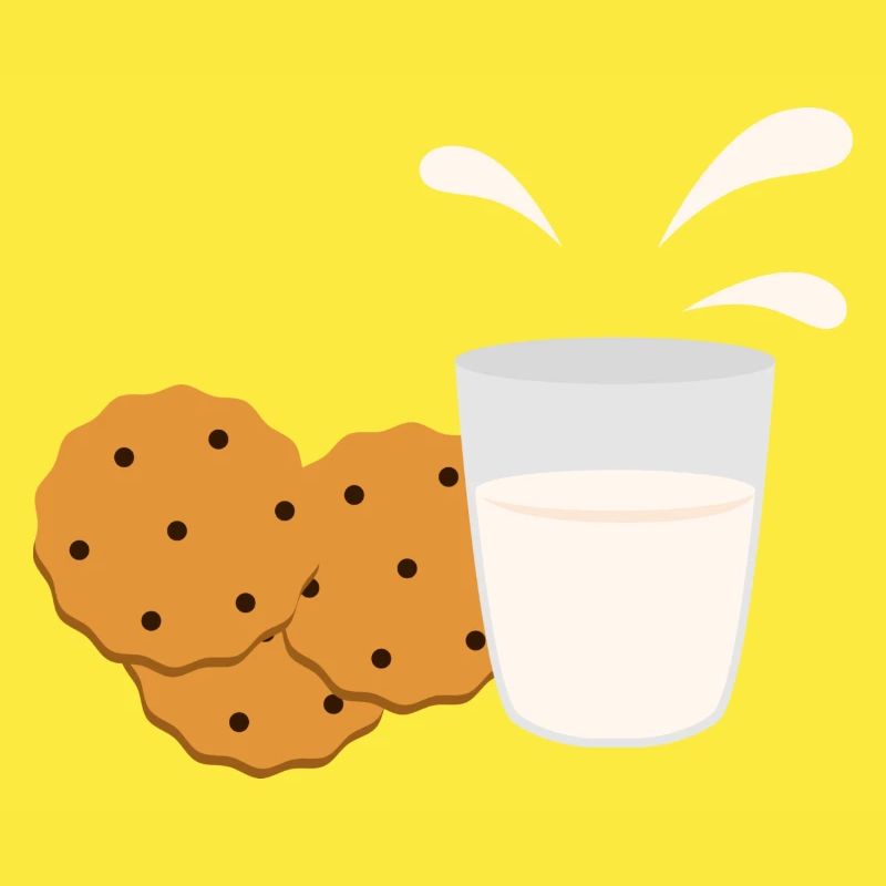Biscuits with milk breakfast gift idea