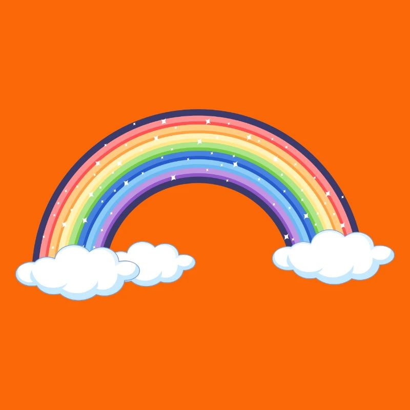 Arc-en-ciel vibrant sur les nuages