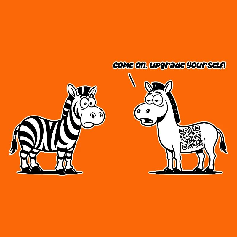 Funny Zebra with QR Code Upgrade