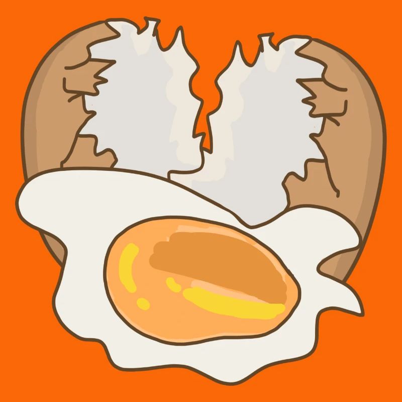 Mirror with eggshell