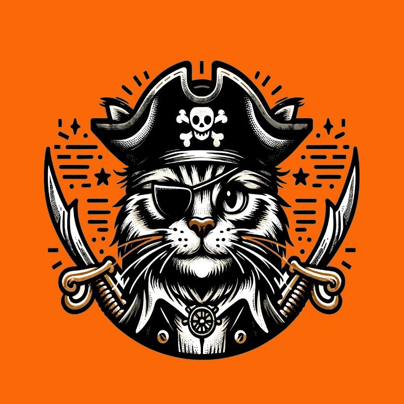 Chat Pirate : Chat pirate avec cache-œil